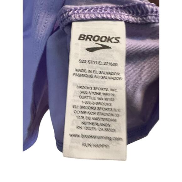Brooks Woman’s Lavender Purple Have A Run Day Logo Fun Tee NWT Size XL - Picture 3 of 7
